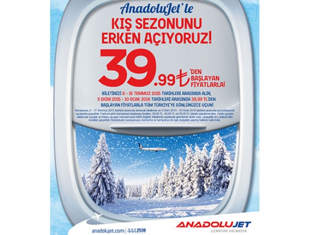 Anadolujet’ten yaz sıcağında kış fırsatı